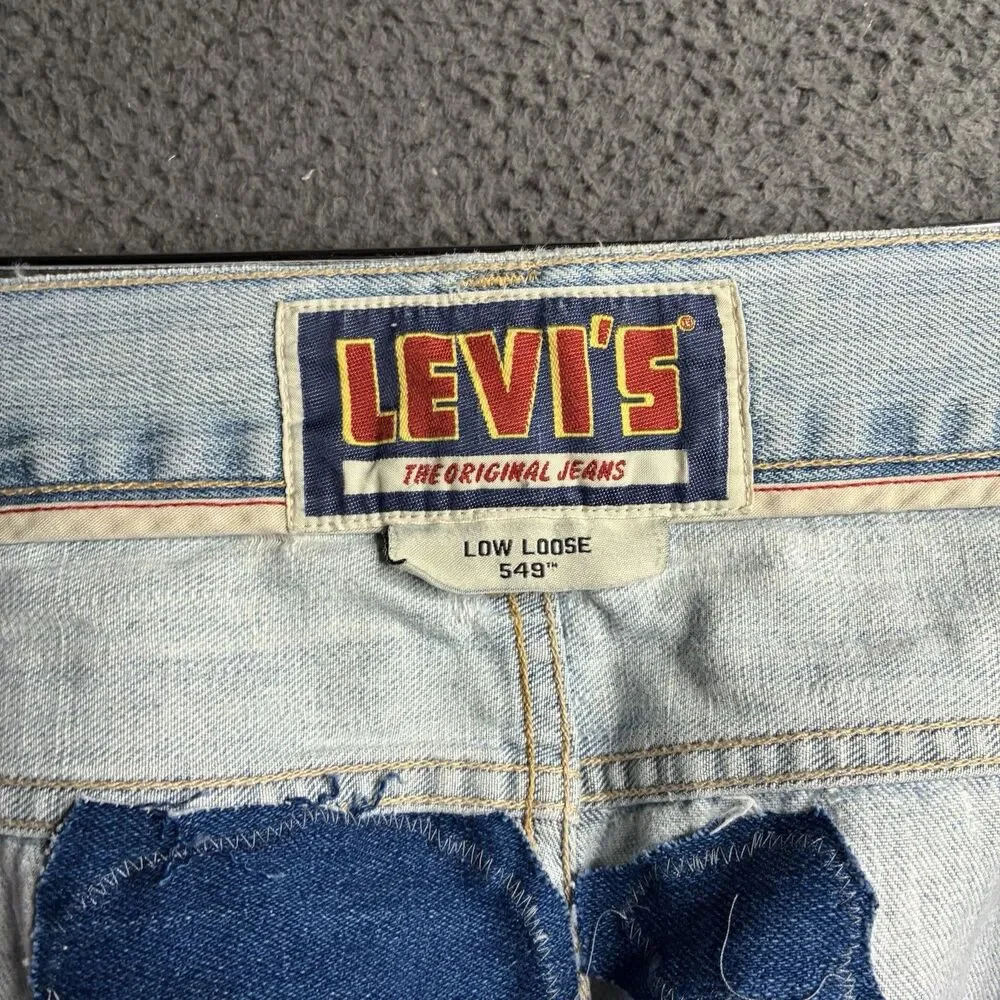 VINTAGE Levi's 549 Men Jeans 38X30 Denim Low Loose Baggy Skater Y2K Thrashed